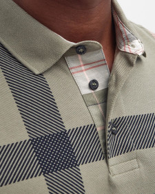 Blaine Tartan Short-Sleeved Polo Shirt Dusty Green