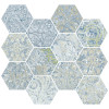 Pandora Aqua 11×12 Hexagon Mosaic Matte