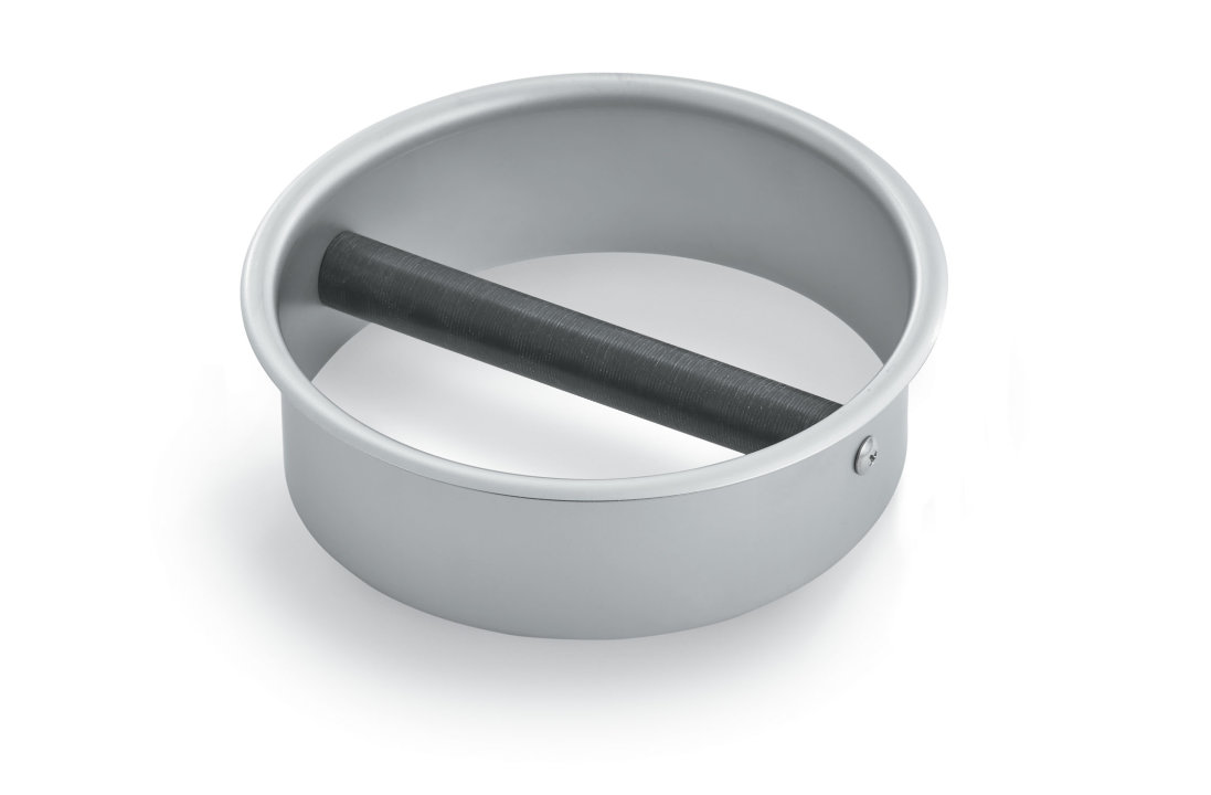 6-9/16" x 2" Round Stainless Steel In-Counter Waste Chute with Knock Bar