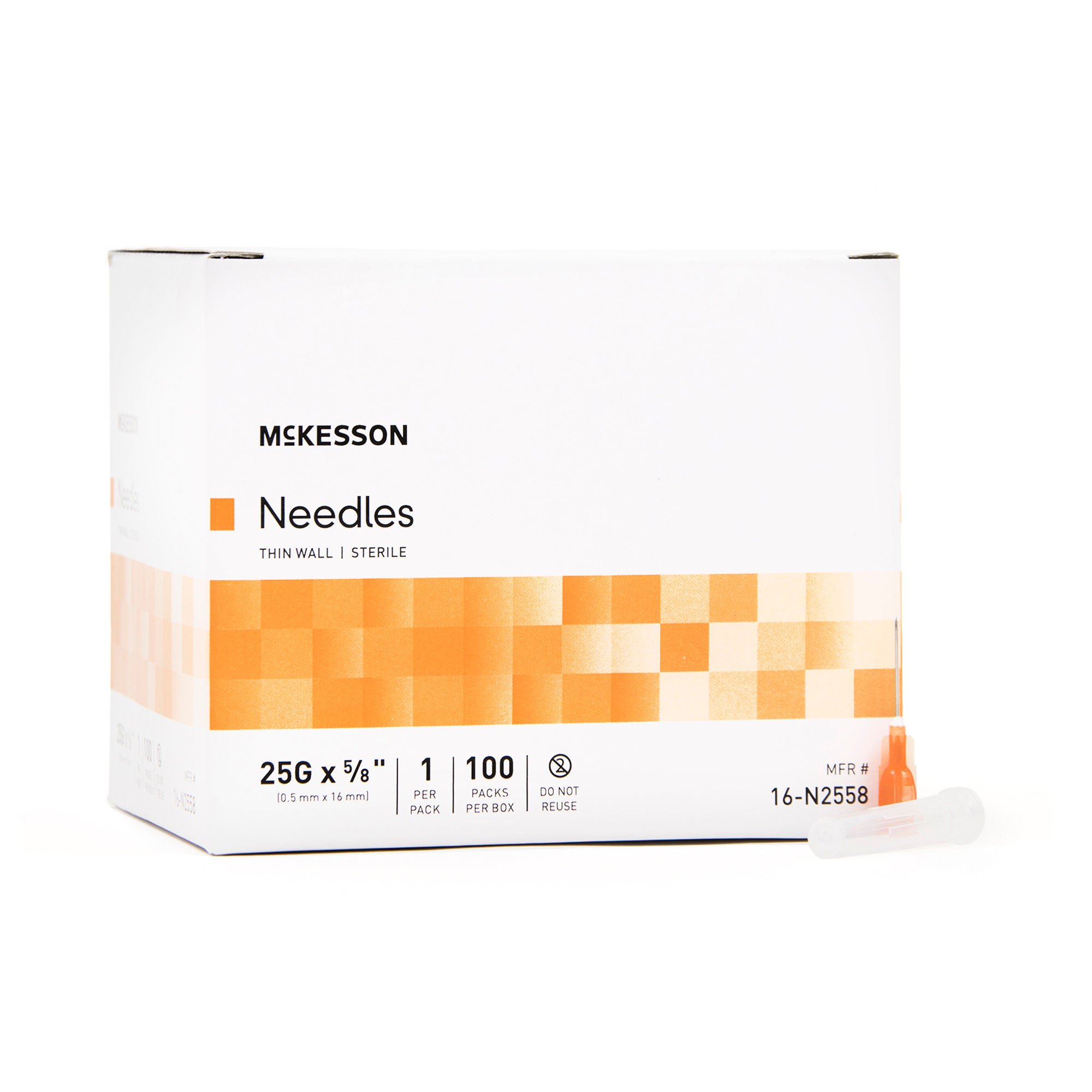 McKesson Hypodermic Needle, 25 Gauge, 5/8 Inch