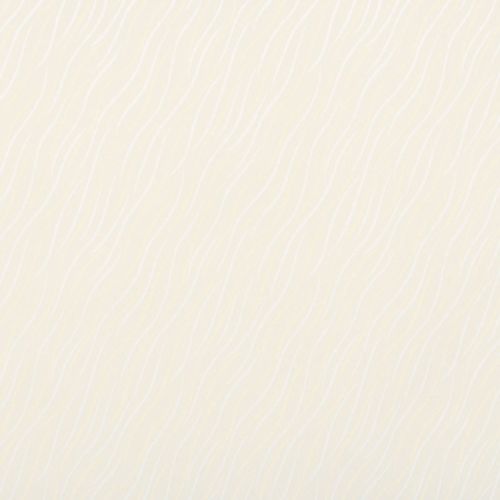 Cream-toned wallpaper with subtle pale wavy vertical stripes covering a flat surface; pattern repeats uniformly, softly textured and evenly lit, suggesting an interior wall with neutral, diffuse lighting.