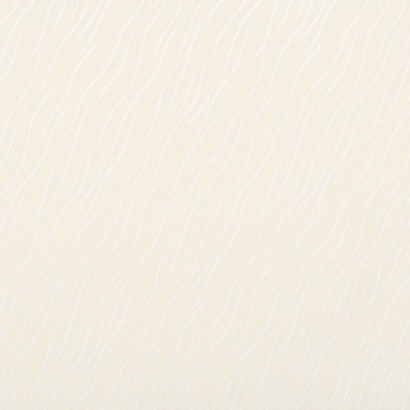 Cream-toned wallpaper with subtle pale wavy vertical stripes covering a flat surface; pattern repeats uniformly, softly textured and evenly lit, suggesting an interior wall with neutral, diffuse lighting.