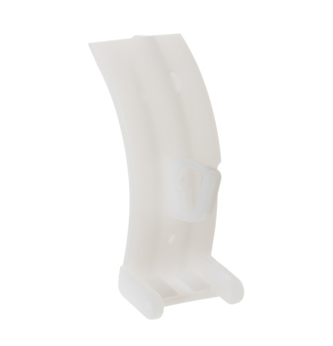 Refrigerator ice bucket deflector