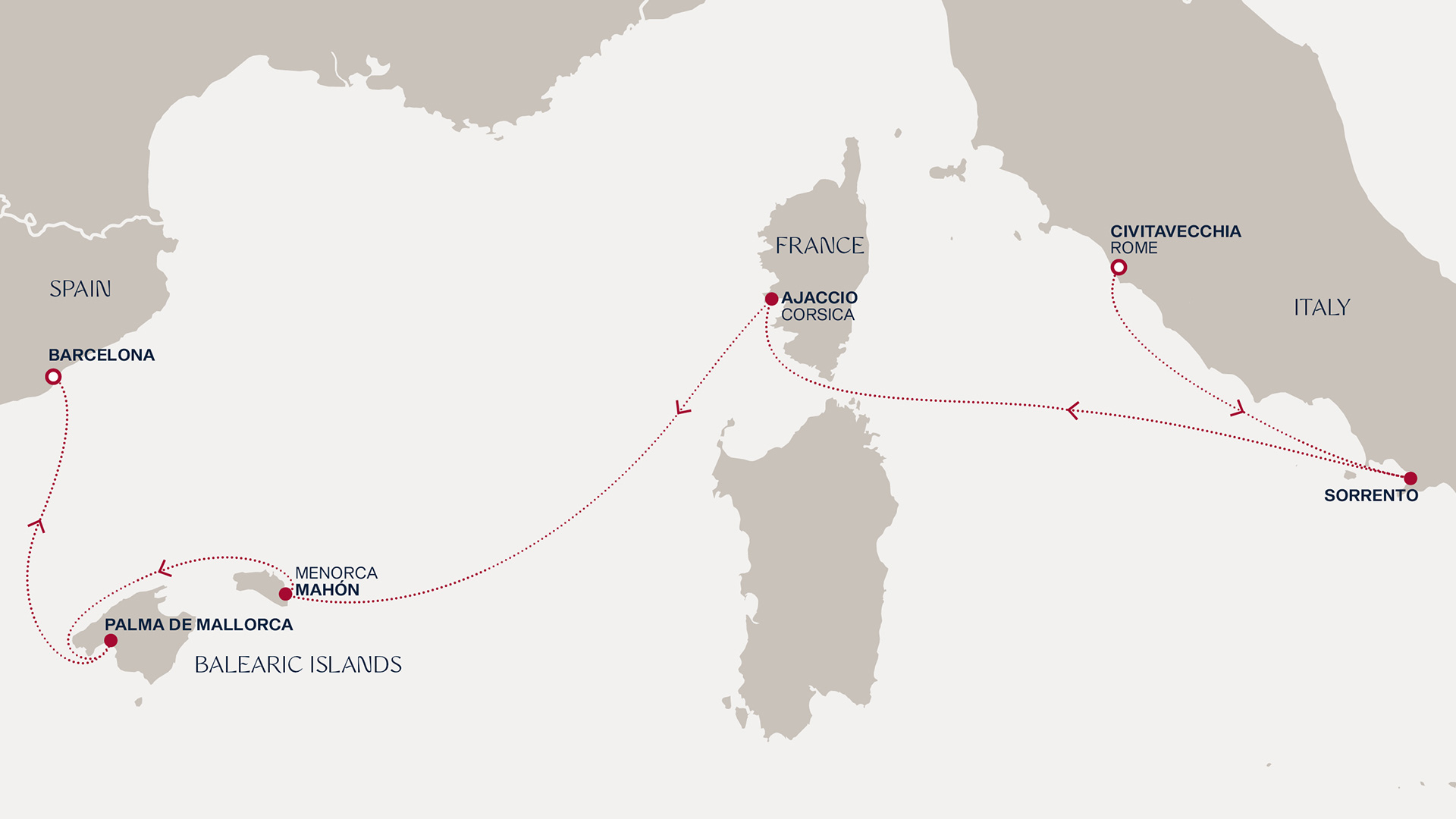 Itinerary map