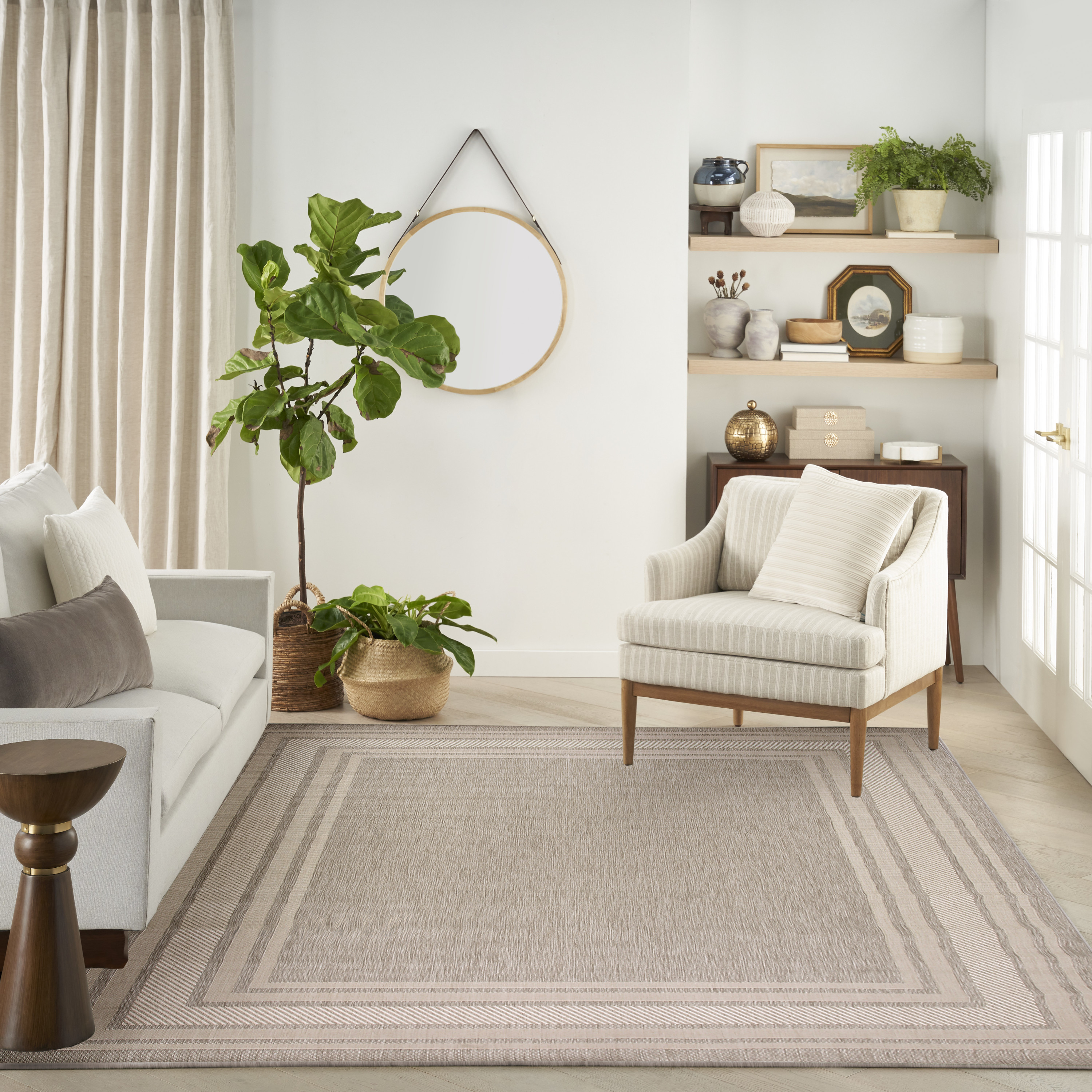 Nourison Horizon Indoor/Outdoor 8' x 10' Grey Modern Rug