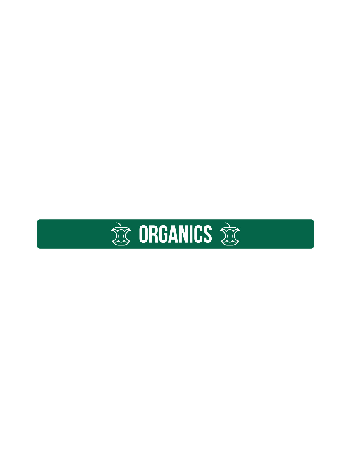 Busch Systems Fusion Series waste and recycling container lid label for organics