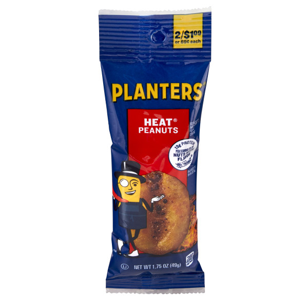 PLANTERS(r) Heat Peanuts Tube 1.75oz . C1C1 - Front Center In Package (Hi Res)