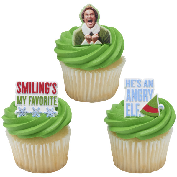 Elf 'Smiling's My Favorite' Cupcake Rings