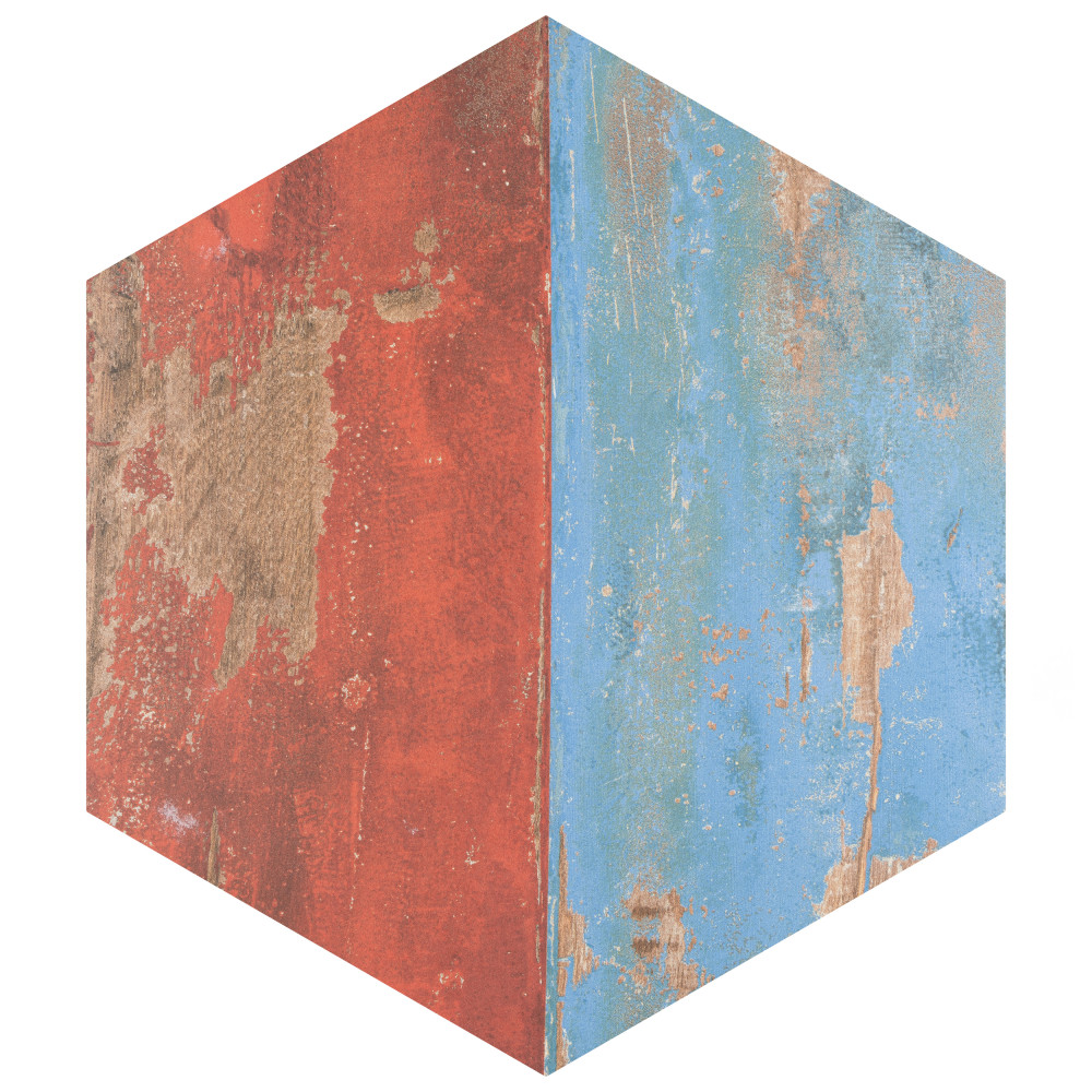 Karacter Hex Vintage 9-7/8 in. x 11-1/4 in. Porcelain Floor and Wall Tile