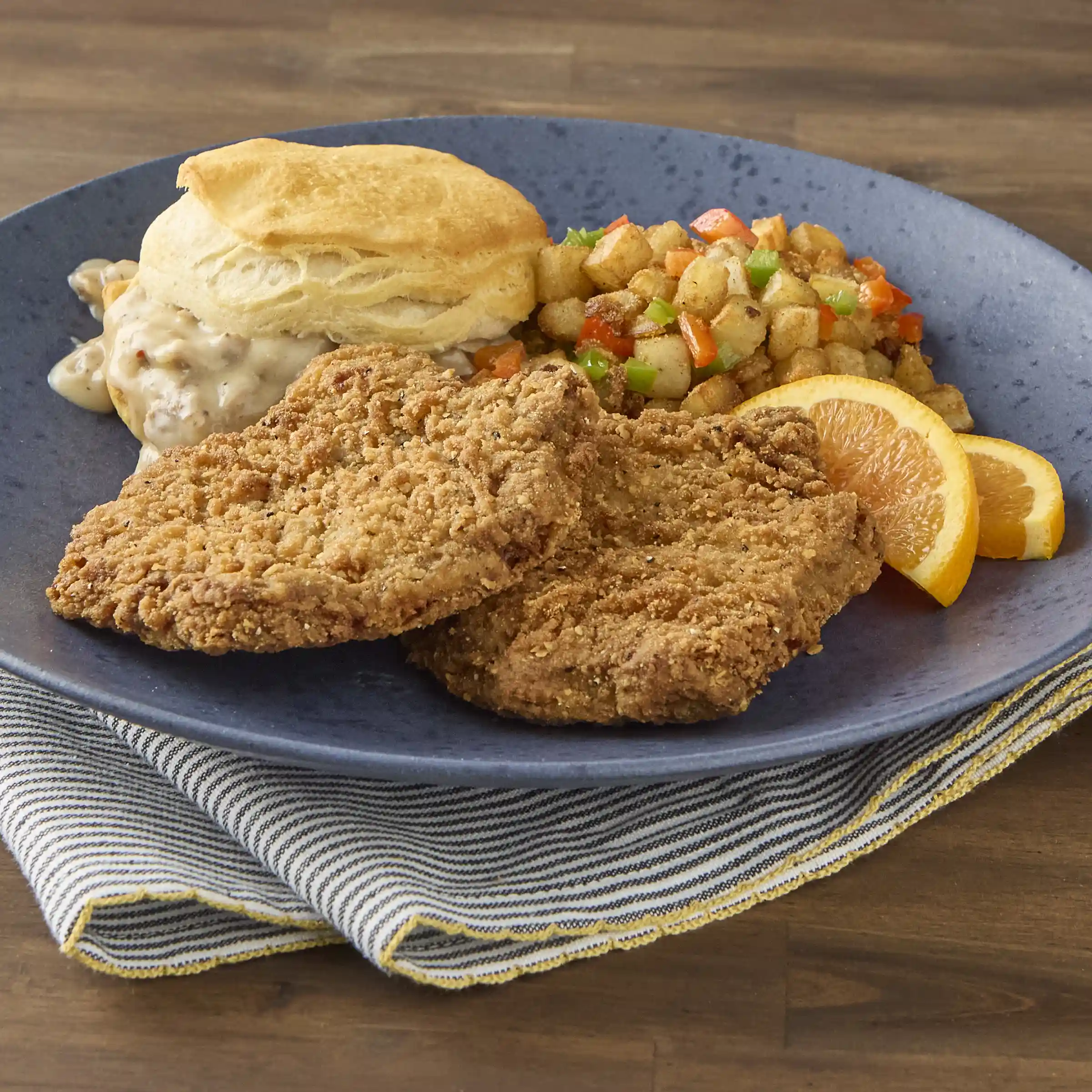 AdvancePierre™ Blue Label Reduced Sodium Fully Cooked Breaded Country Fried Beef Steak_image_2