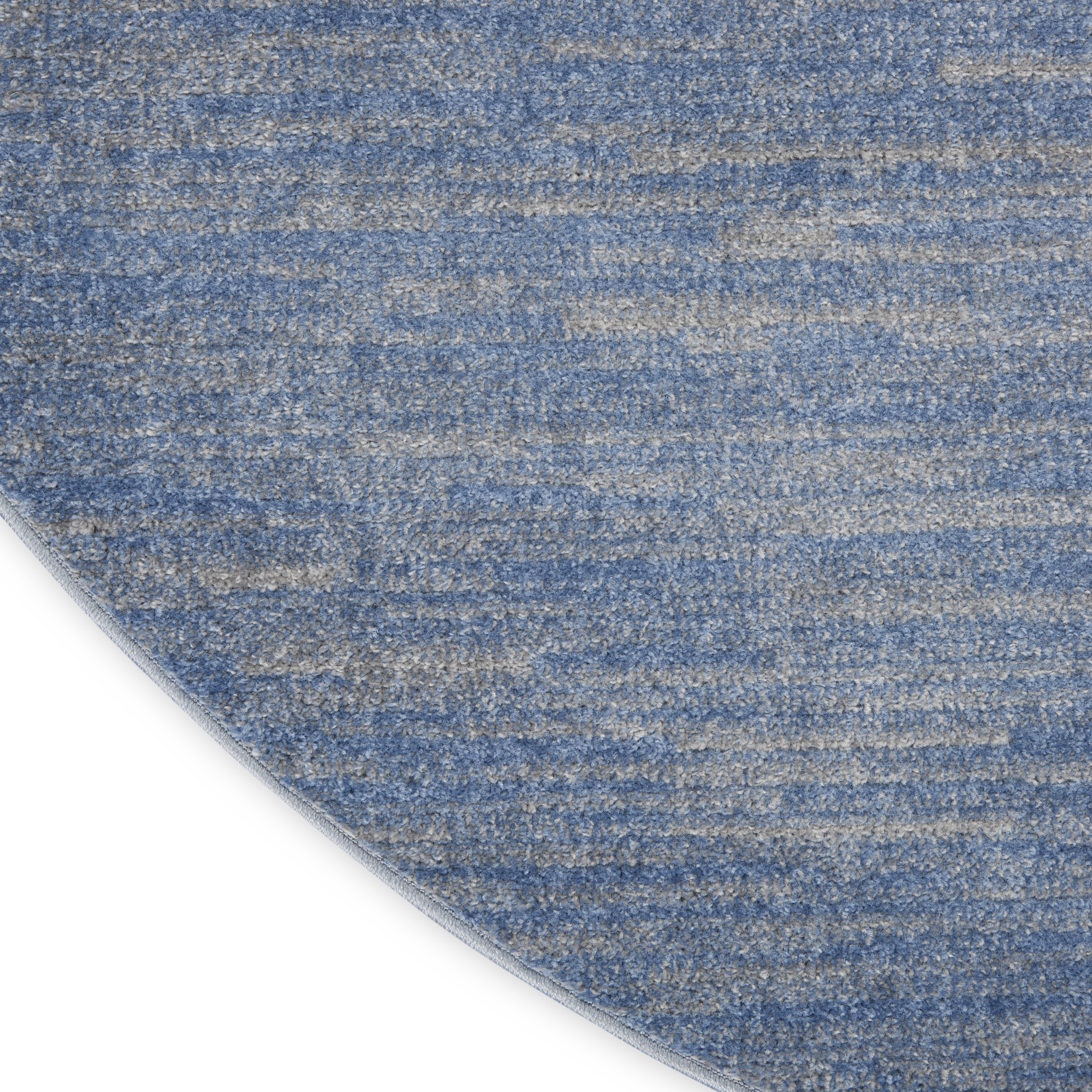 Nourison Nourison Essentials 8' x Round Blue Grey Outdoor Rug