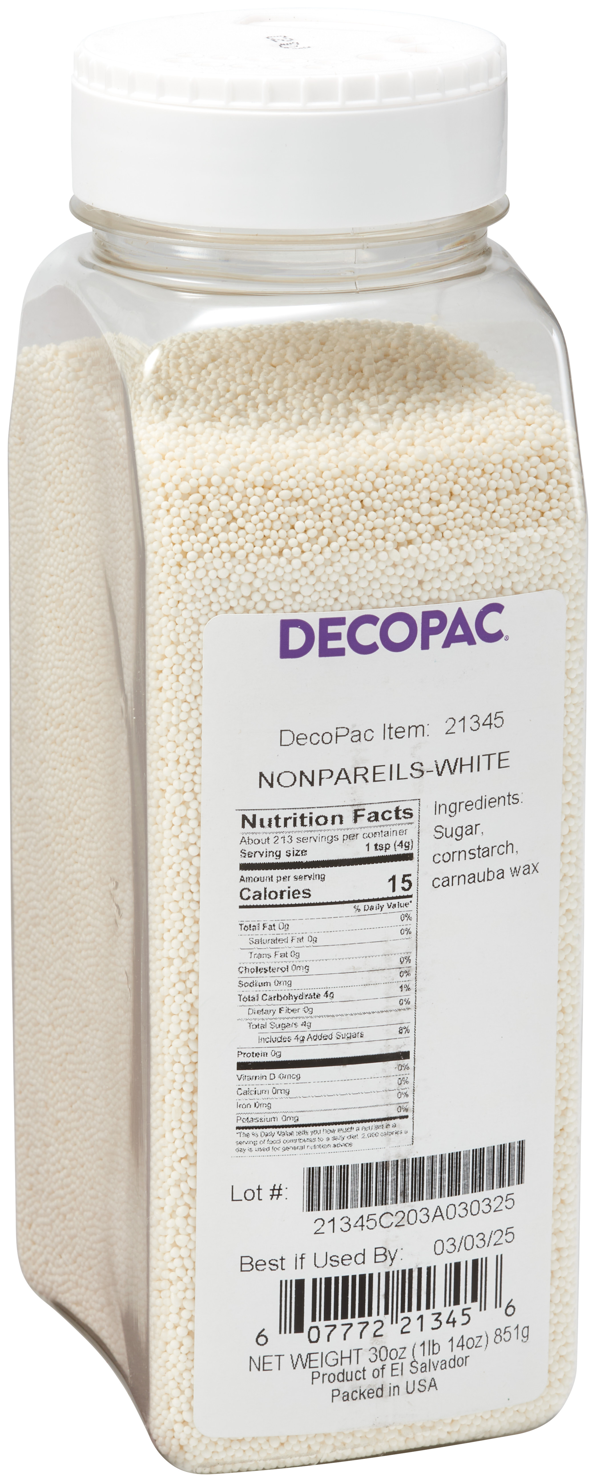 White Non Pareils | DecoPac
