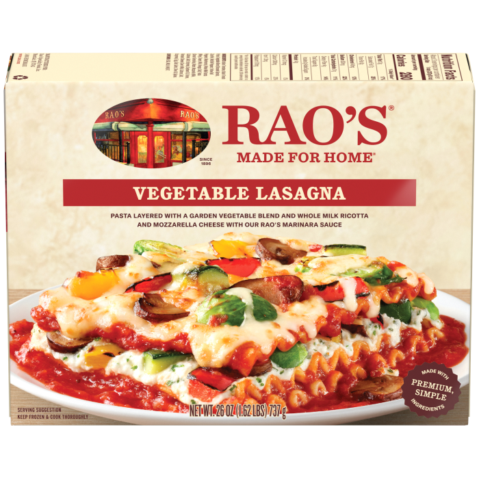 Vegetable Lasagna with Marinara Sauce Frozen Meal, 26 oz