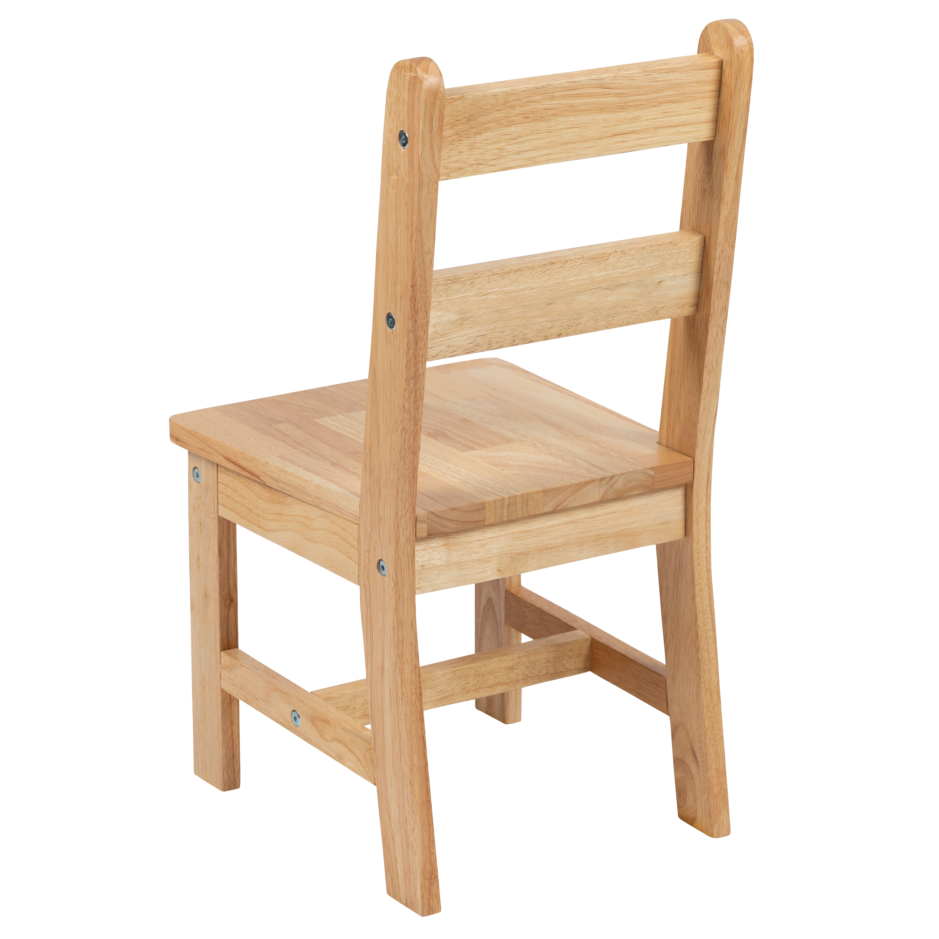 Juego de mesa y silla de madera maciza para niños de 3 piezas para sala de juegos, cocina - blanco - Imagen 12 de 37