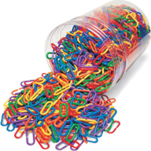 Link 'N' Learn&reg; Rainbow Links in a Bucket, Set of 1000
