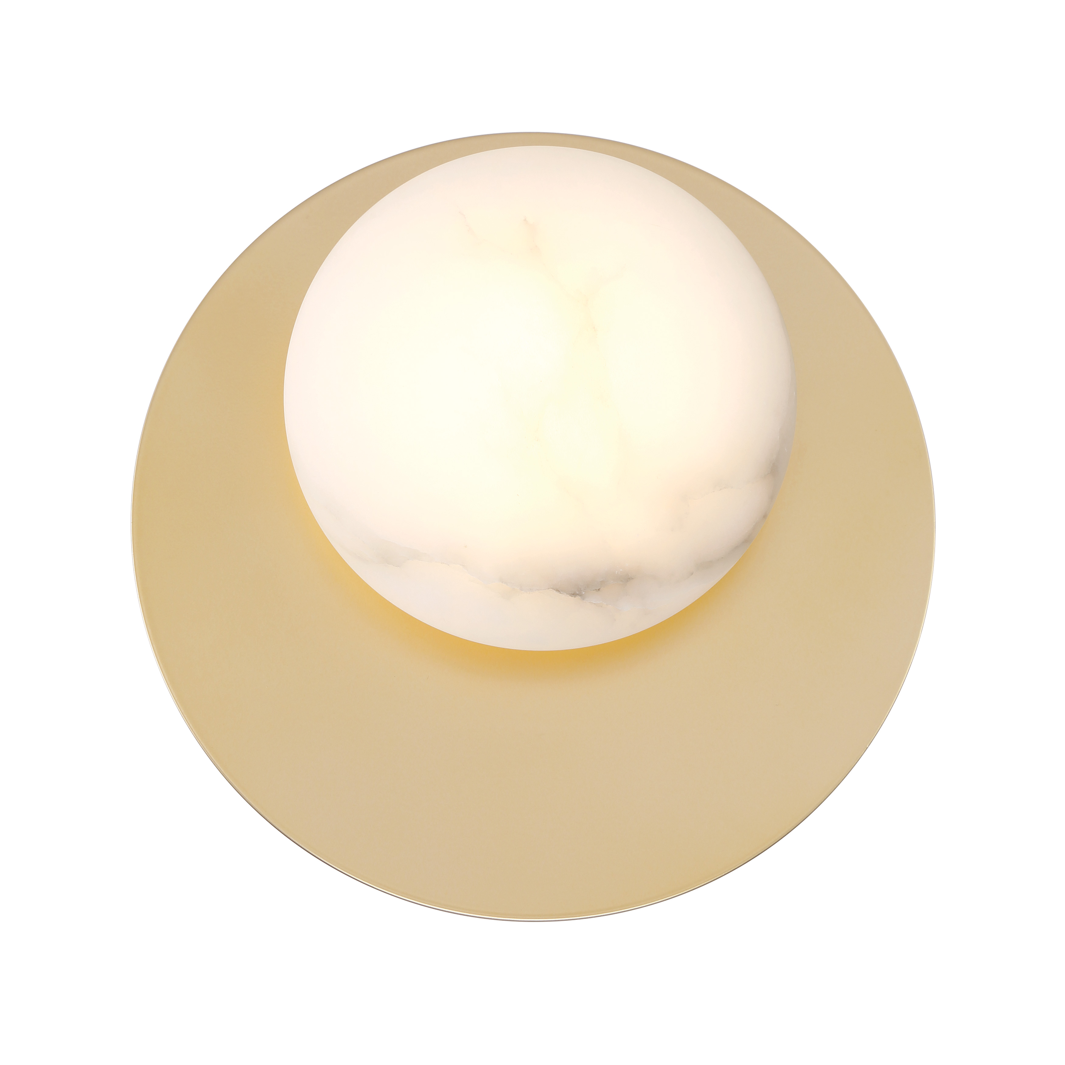 The Zill LED wall sconce combines contemporary elegance with practical functionality. Its Lily Gold finish and natural alabaster shade create a warm, sophisticated glow perfect for modern interiors. - alternate view