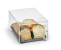 Half-size cubic modular display case with front doors and nonstick aluminum sheet pan