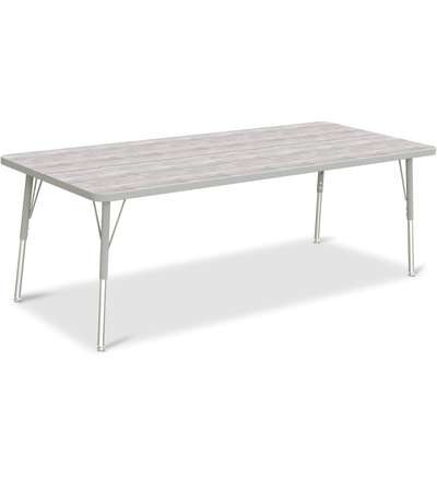 Berries® Rectangle Activity Table - 30" X 72", A-height - Driftwood Gray/Gray/Gray