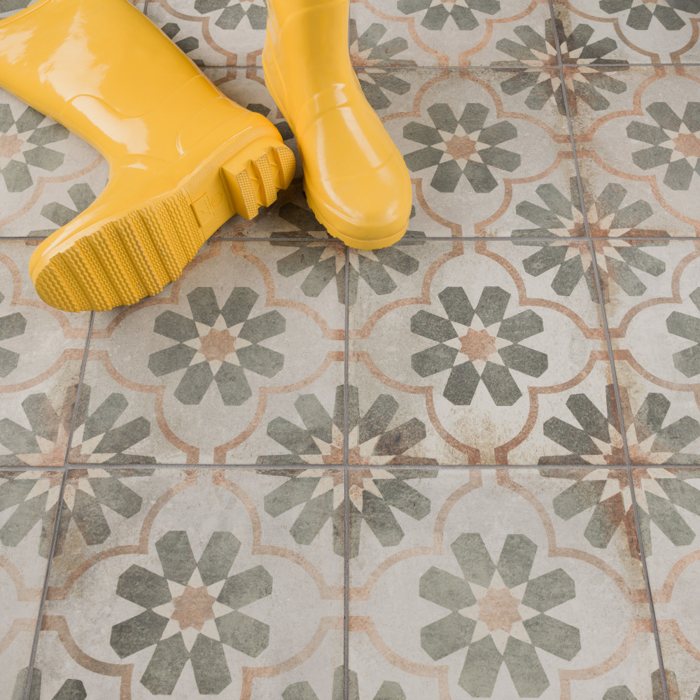 D’Anticatto Decor Florence 8-3/4 in. x 8-3/4 in. Porcelain Floor and Wall Tile