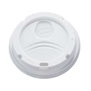 Dixie, WiseSize™, Dome Plastic Hot Cup Lids, Fits 10 oz to 16 oz, White