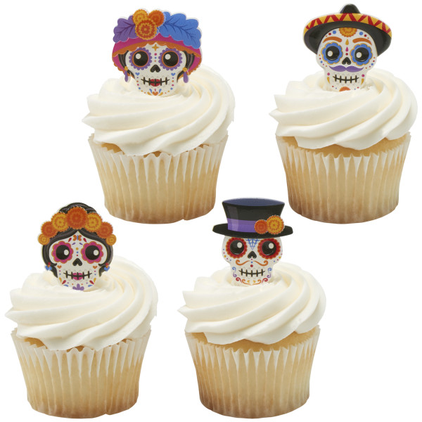 Dia de los Muertos Skulls Cupcake Rings