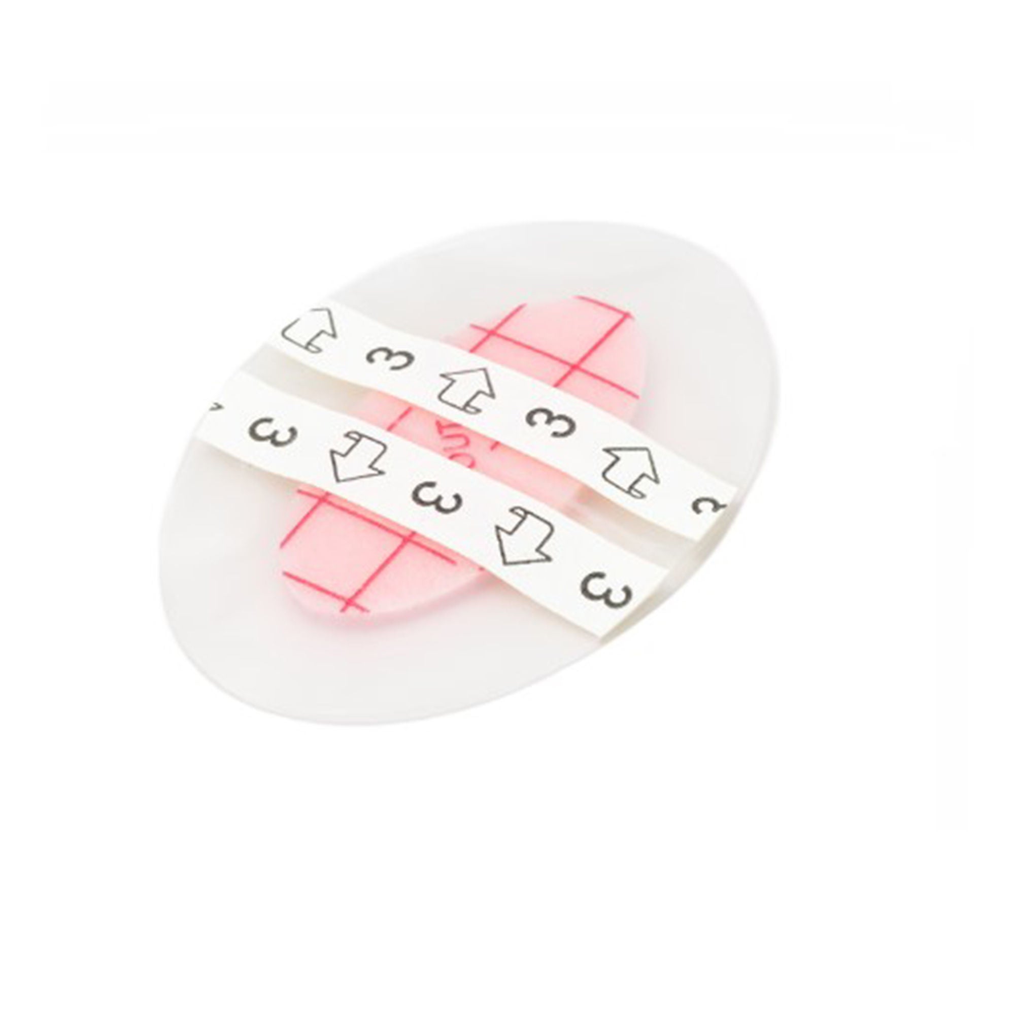PolyMem® Shapes® Adhesive with Border Foam Dressing, 2 x 3 Inch Oval