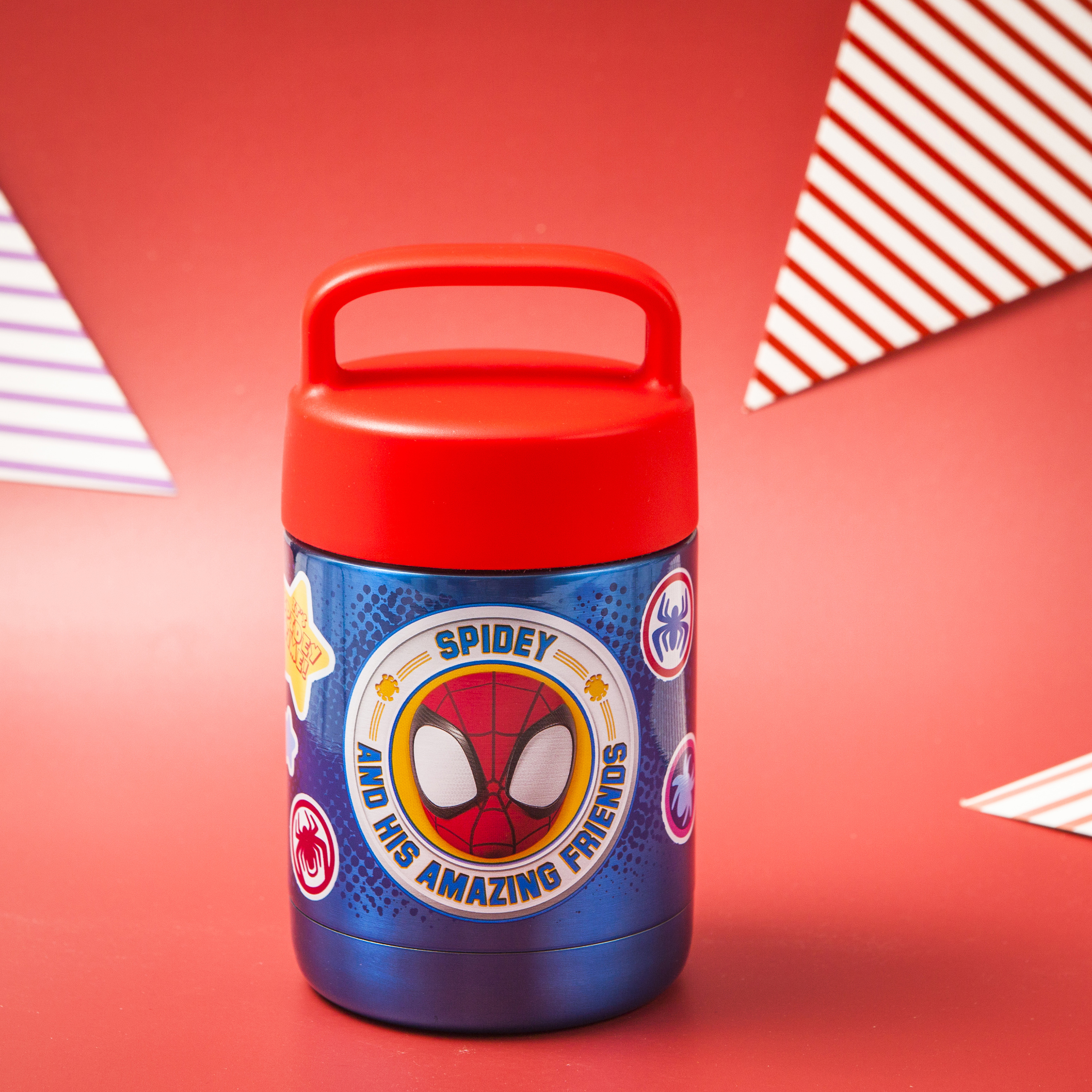Spider-Man and His Amazing Friends Reusable Vacuum Insulated Stainless Steel Food Container, Spider-Friends slideshow image 5 Spider-Man and His Amazing Friends Reusable Vacuum Insulated Stainless Steel Food Container, Spider-Friends slideshow image 5