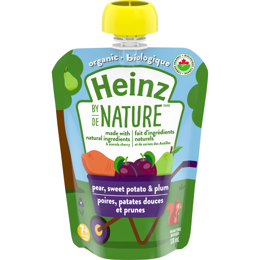 Heinz by Nature Organic Baby Food - Pear, Sweet Potato & Plum Purée title=