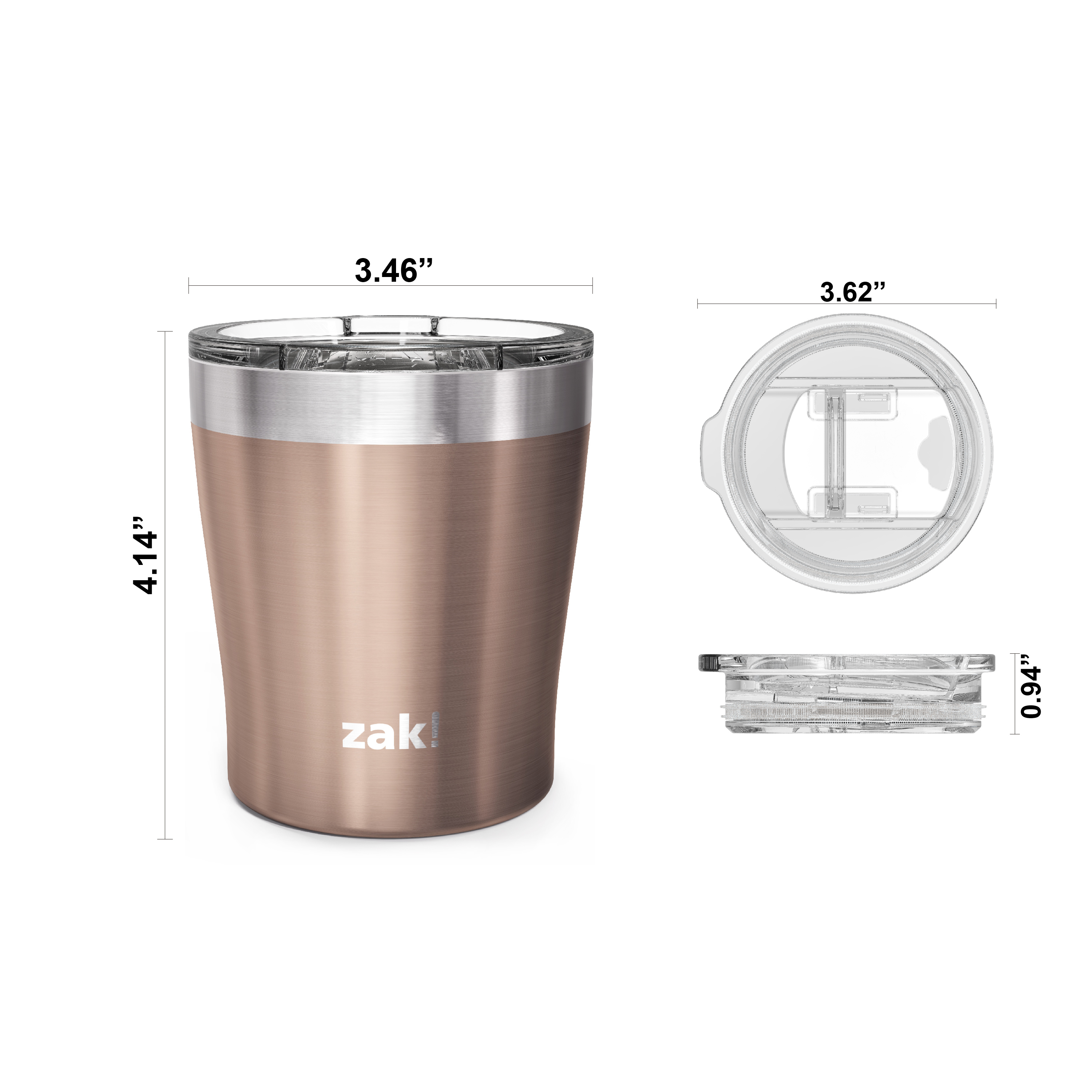 Dayton 10 ounce Vacuum Insulated Stainless Steel Tumbler, Rose Gold, 2-piece set slideshow image 3 Dayton 10 ounce Vacuum Insulated Stainless Steel Tumbler, Rose Gold, 2-piece set slideshow image 3