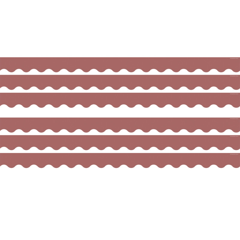 Deep Rose Scalloped Border Trim, 35 Feet Per Pack, 6 Packs