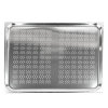 Double-wide perforated stainless steel steam table tray