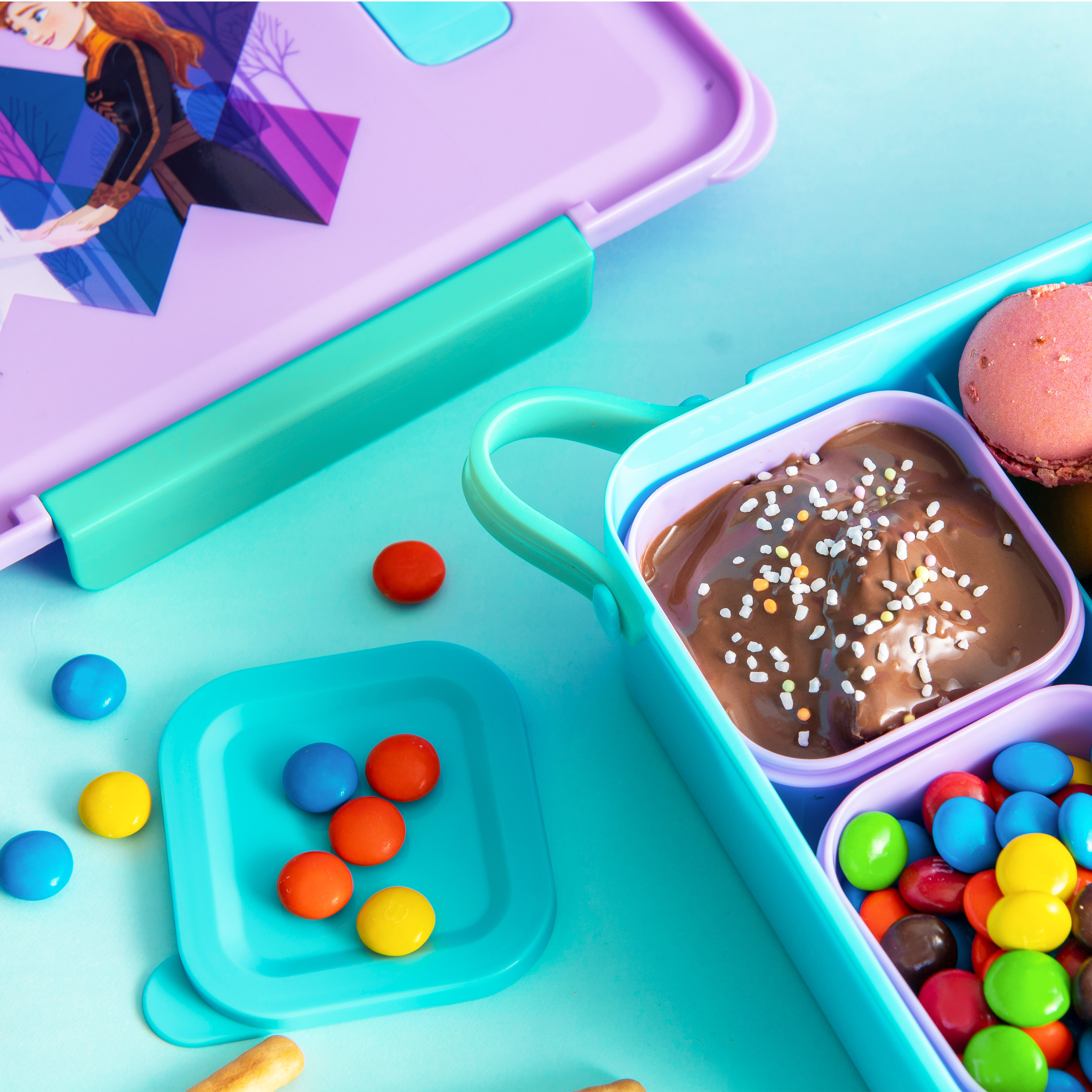 Disney Frozen 2 Movie Reusable Divided Bento Box, Elsa and Anna, 3-piece set slideshow image 9 Disney Frozen 2 Movie Reusable Divided Bento Box, Elsa and Anna, 3-piece set slideshow image 9
