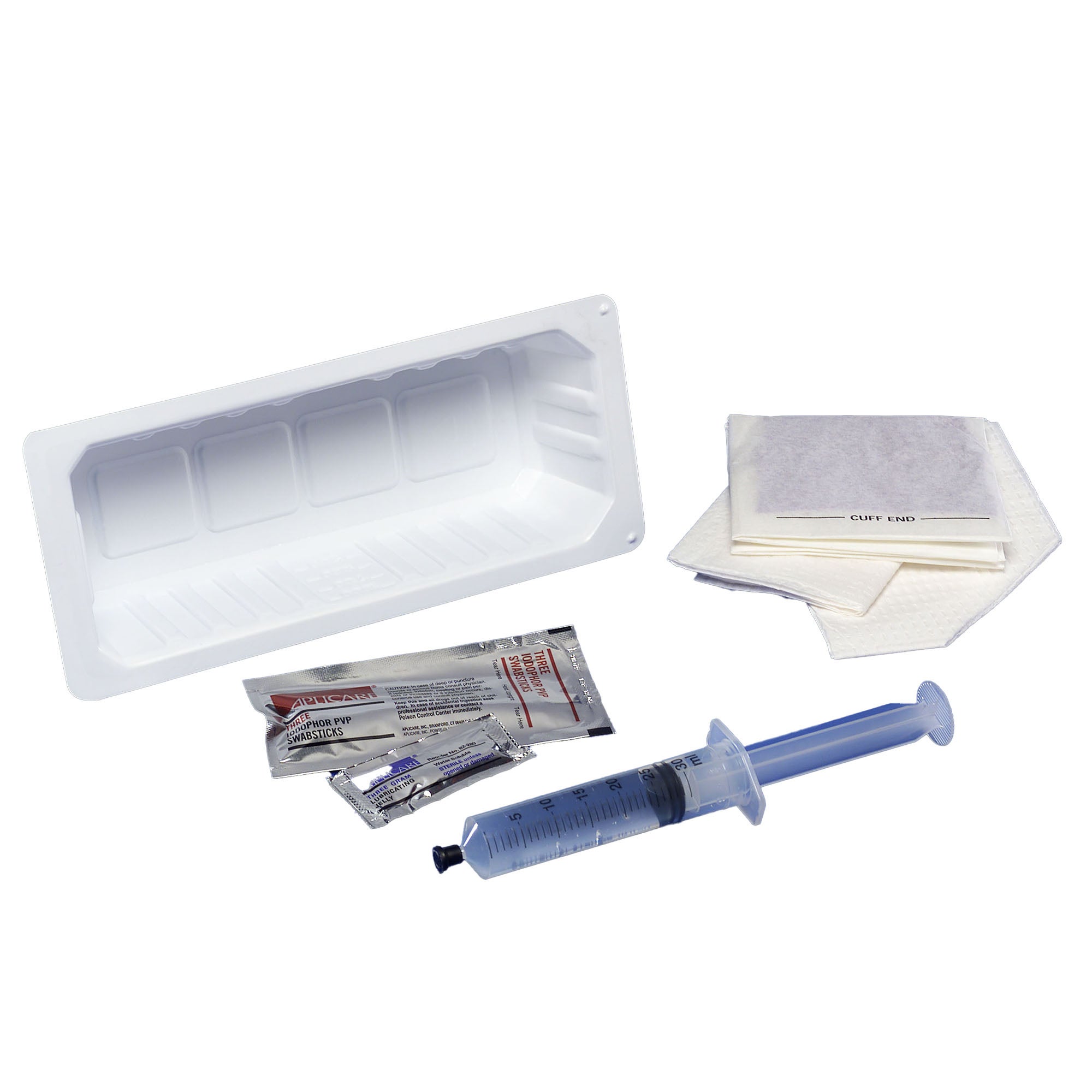 Dover™ Universal Indwelling Catheter Tray, 10cc Syringe, PVP
