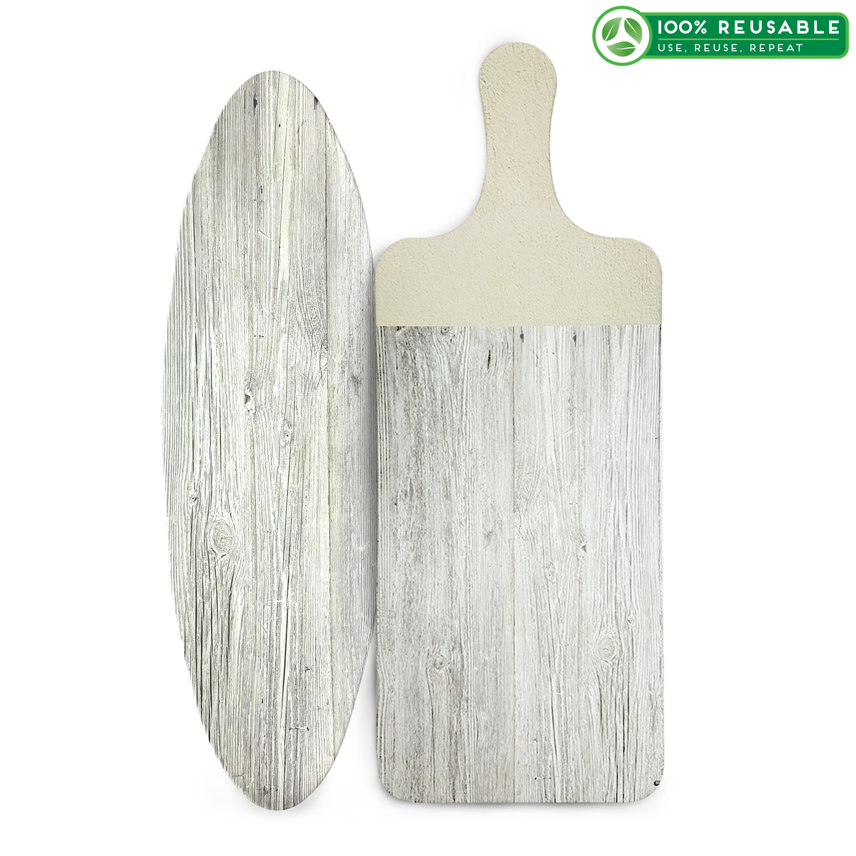 Island Drift Cheeseboard and Platter, Gray, 2-piece set image
