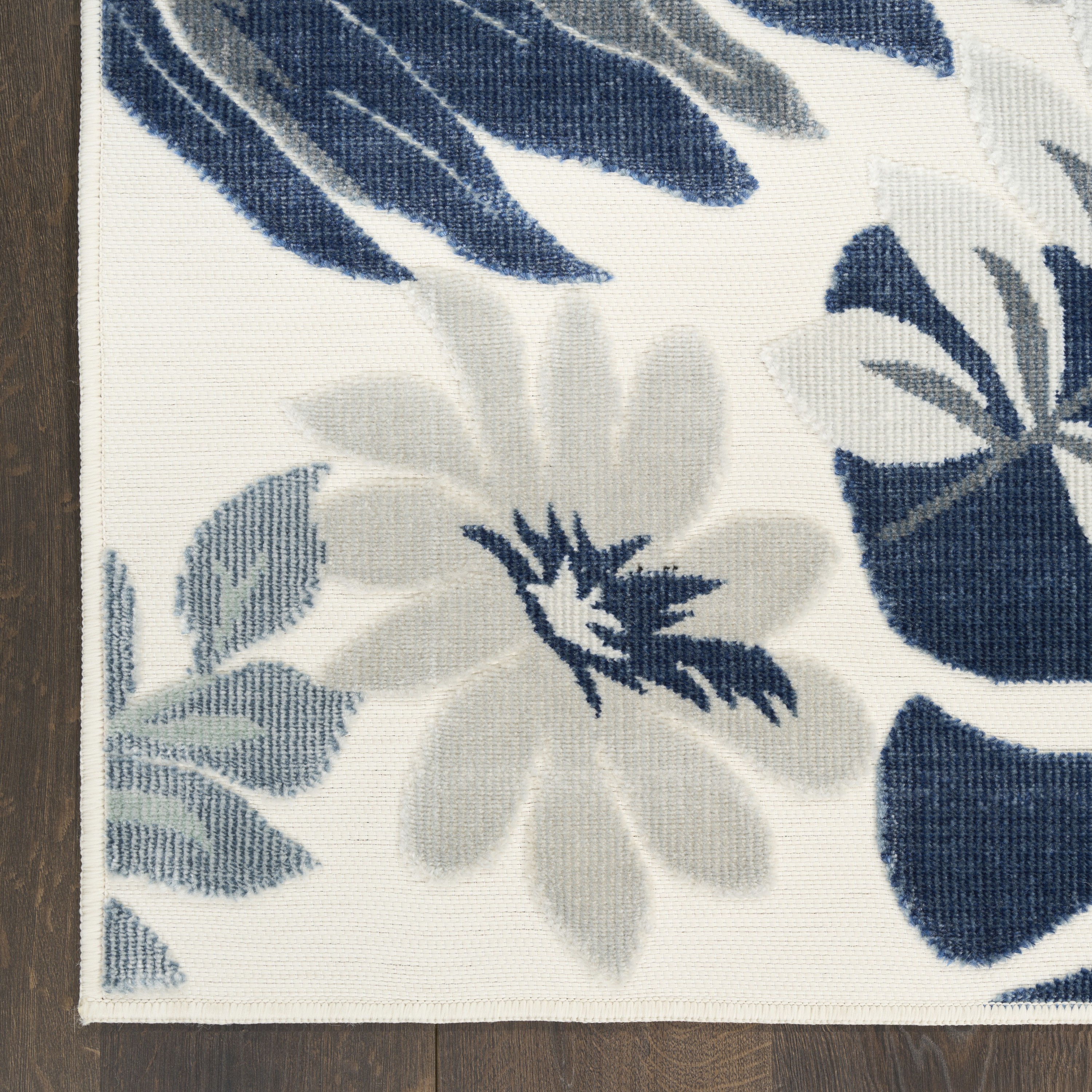 Nourison Suncoast 4' x 6' Blue Tropical Rug