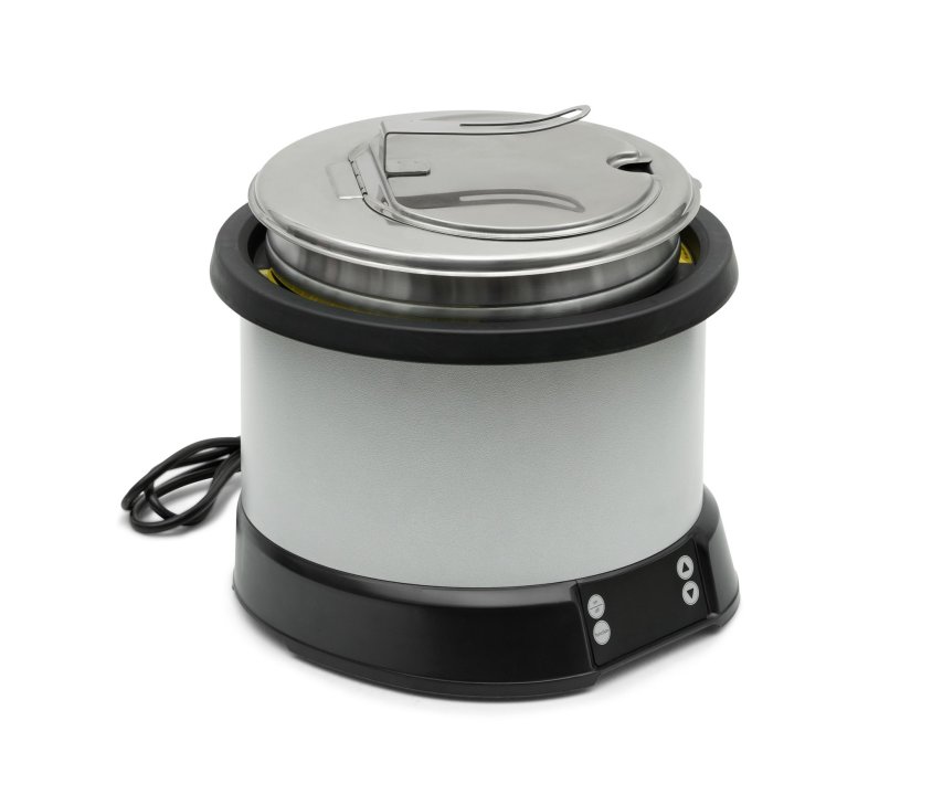 11-quart 230-volt Mirage® countertop induction rethermalizer in natural finish with UK plug