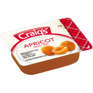 craig's® apricot jam portion 300 x 14g image