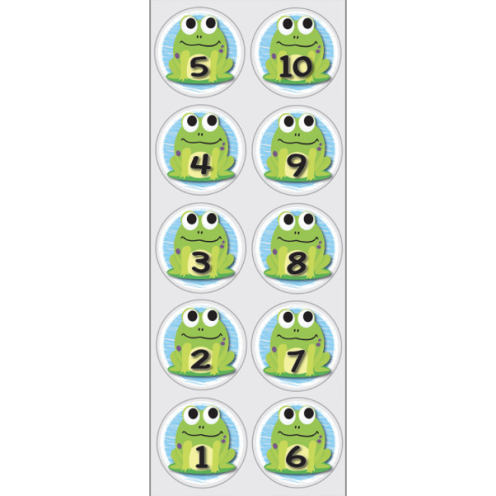 The Original Fun Mat&trade;, Sensory Spots&trade;, 6" Numbers 1-10 Frogs Theme, 10 Pieces