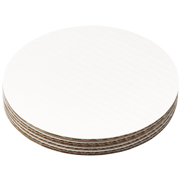 7" Round Waxed Corrugated Cake Board