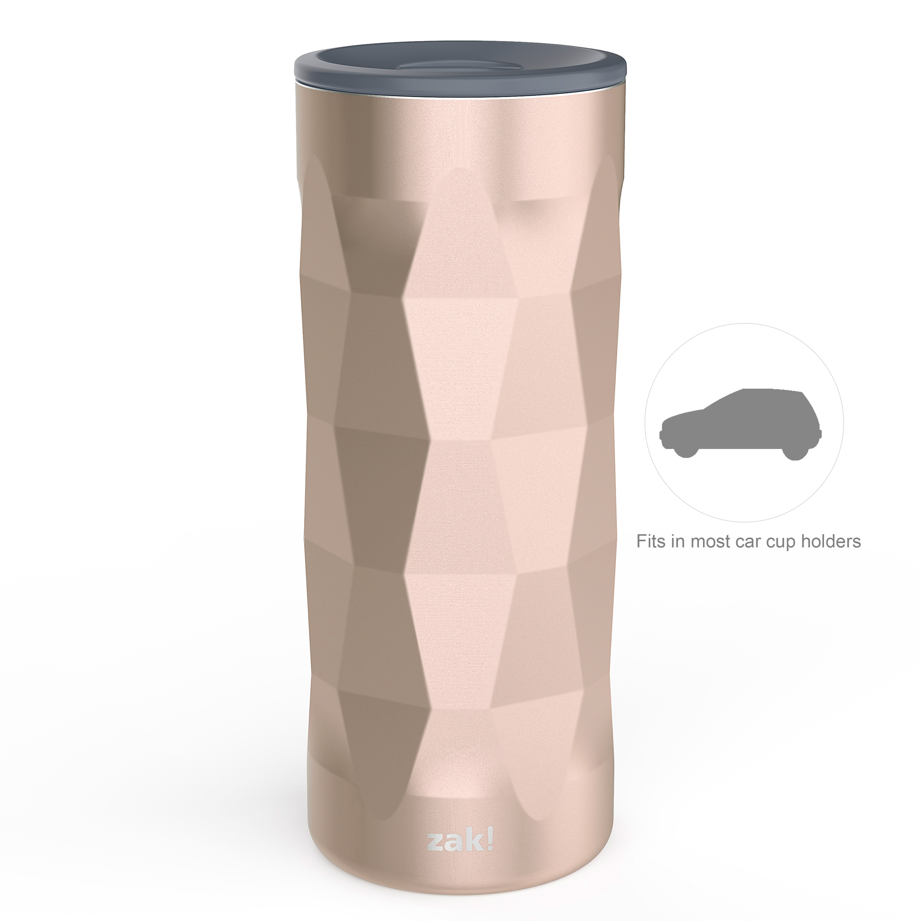 Fractal 16 ounce Vacuum Insulated Stainless Steel Tumbler, Rose Gold slideshow image 7 Fractal 16 ounce Vacuum Insulated Stainless Steel Tumbler, Rose Gold slideshow image 7