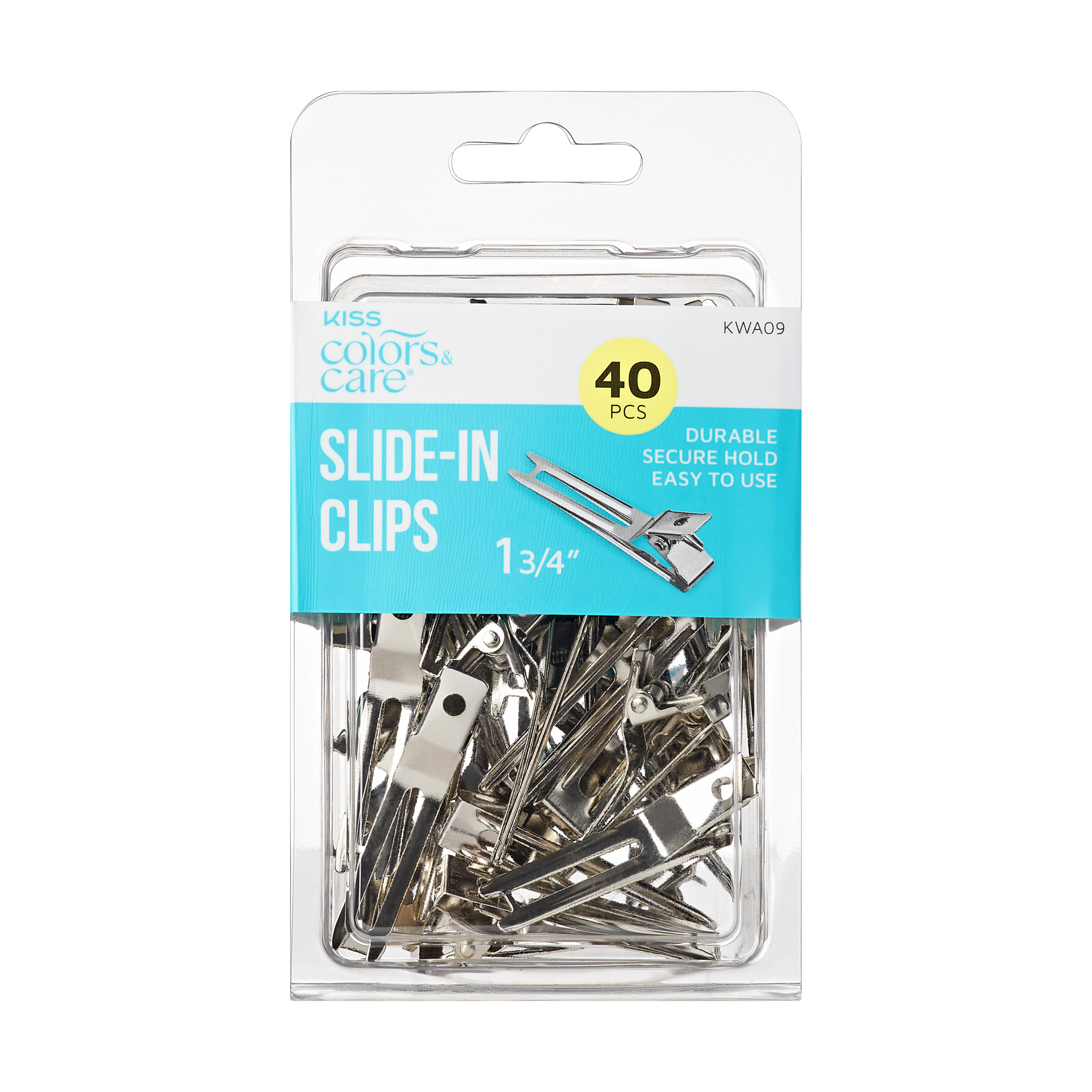 KISS Colors & Care Slide-In Prong Clips 1.75" – 40 Ct.