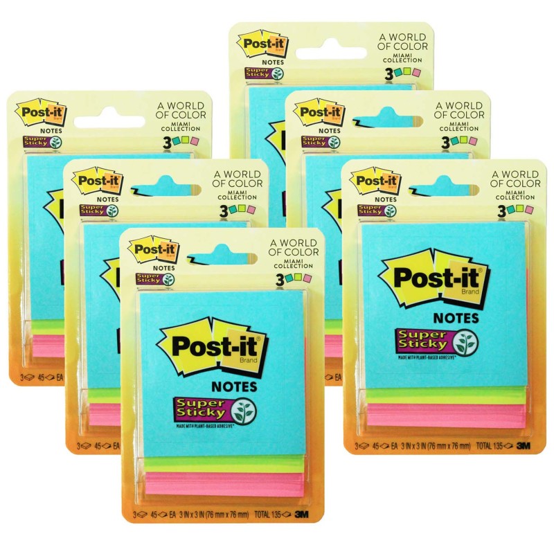 Post-it® Super Sticky Notes, 3