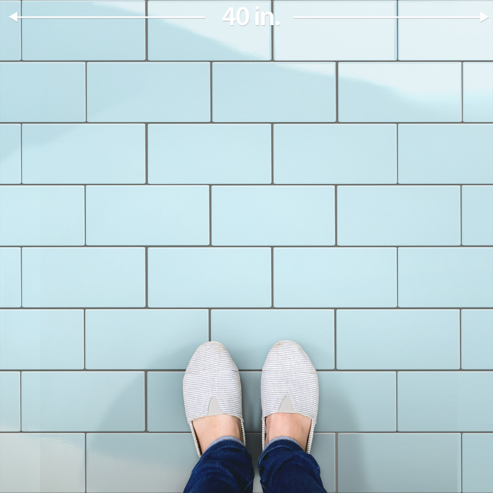 Piscina Glossy Light Blue with BioTech 4-3/4 in. x 9-5/8 in. Porcelain Floor and Wall Tile