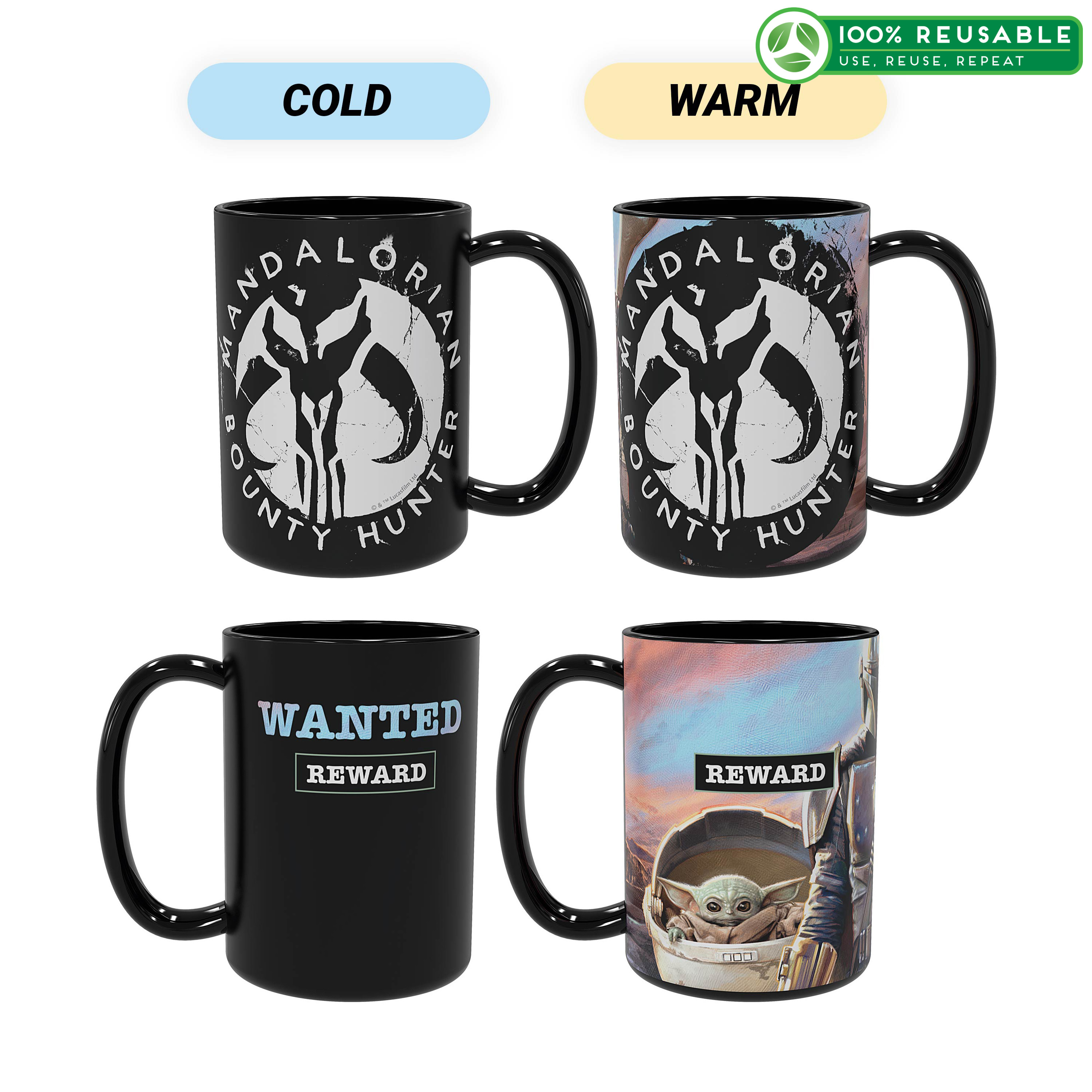 Star Wars: The Mandalorian 15 ounce Ceramic Coffee Mugs, The Mandalorian slideshow image 1 Star Wars: The Mandalorian 15 ounce Ceramic Coffee Mugs, The Mandalorian slideshow image 1