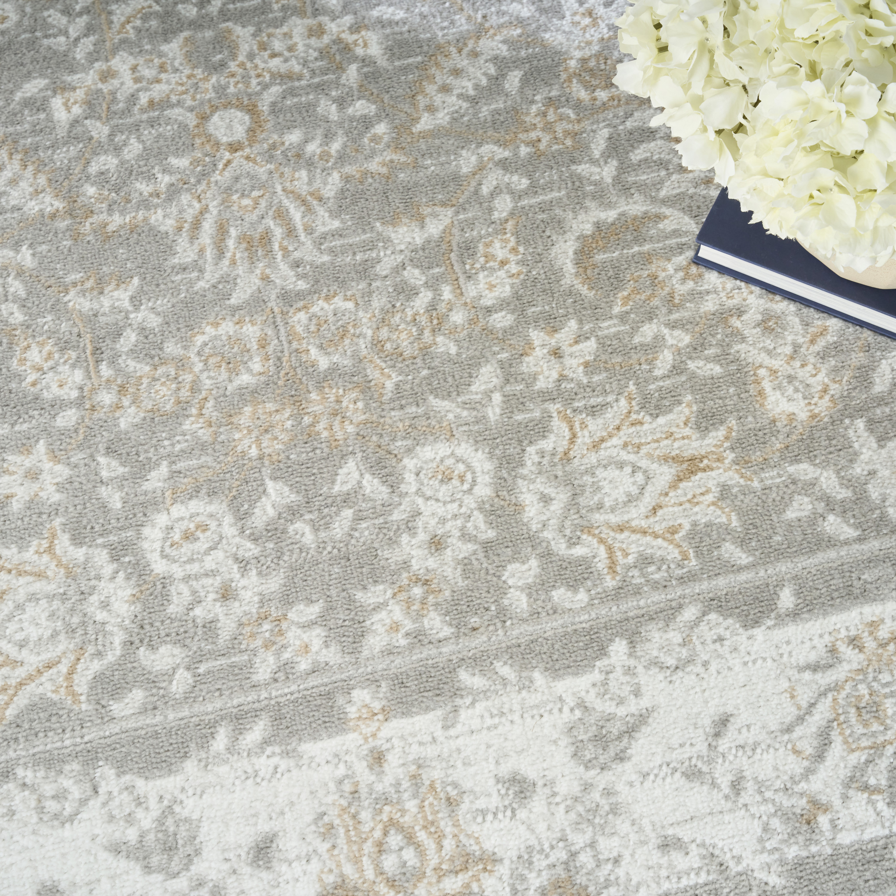 Nourison Dekor 7'10" x 9'10" Ivory Vintage Indoor Rug