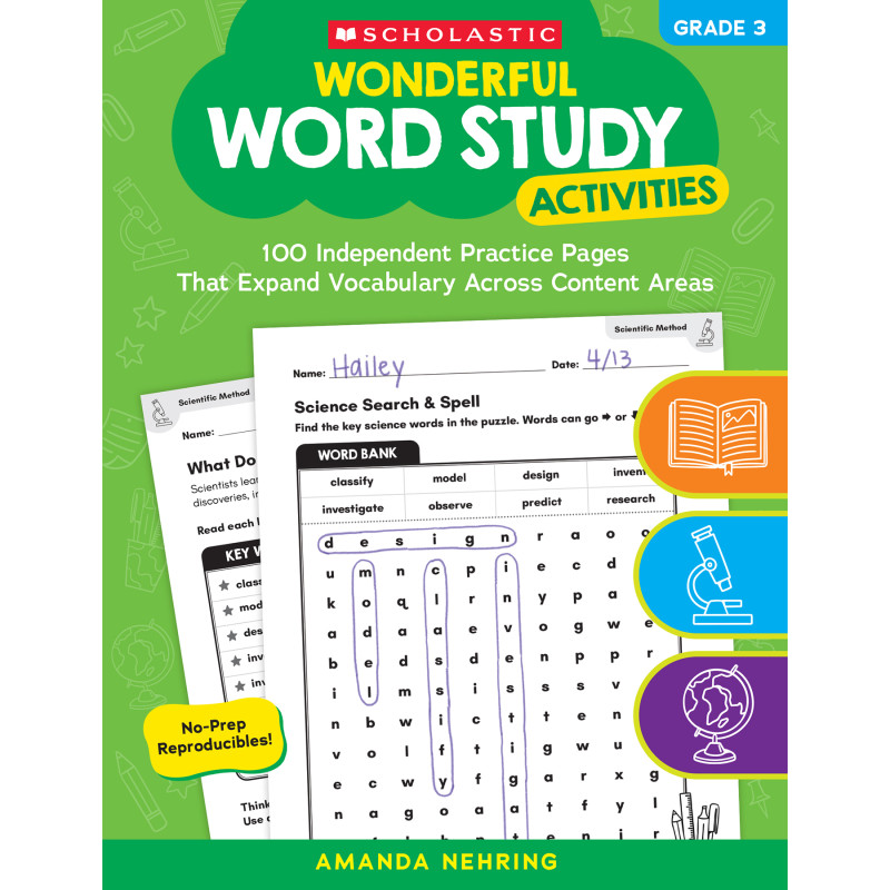 Wonderful Word Study Activities: Grade 3, Independent Practice Pages, Vocabulary Learning, 112 Pages