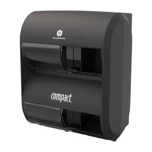 Georgia Pacific, Compact Quad Plus, Coreless Bath Tissue Dispenser, Black
