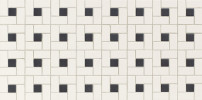 Foundation Black & White 12×24 Windmill Mosaic