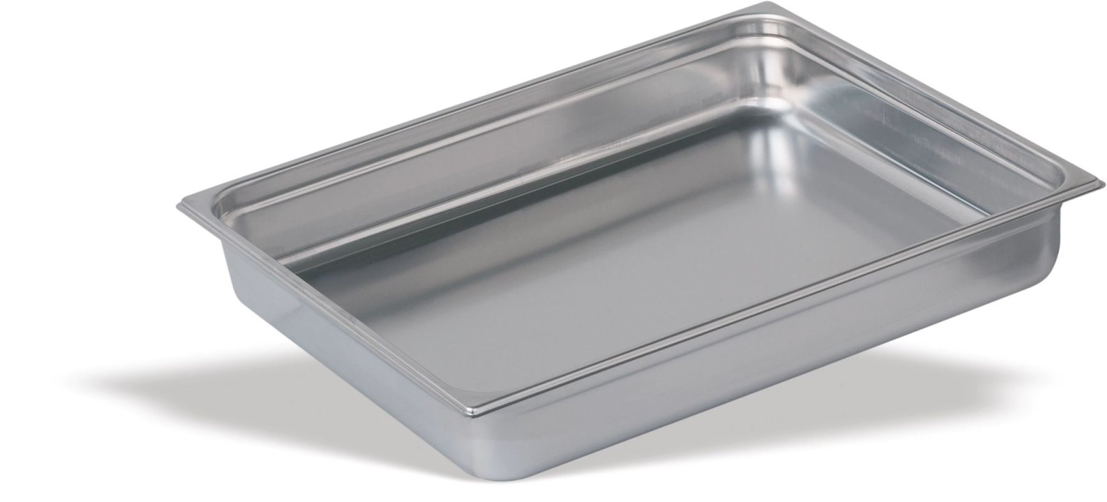 Table à vapeur 2/1 taille gastronorm 100 millimètres de profondeur en acier inoxydable
