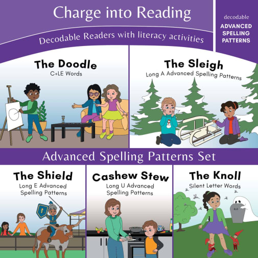 Charge Into Reading Stage 9: Advanced Spelling Patterns Decodable Reader Set (5 books)